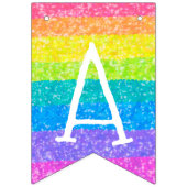 Bannière Anniversaire de enfant Rainbow Party (Troisième drapeau)