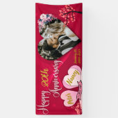 Bannière Anniversaire personnalisable avec photo e (Vertical)