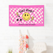 Bannière Anniversaire rose chaud Y2K Preppy (En situation)