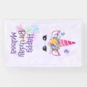 Bannière Anniversaire rose mignonne (Horizontal)