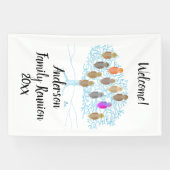 Bannière - arbre généalogique avec hibou (Horizontal)