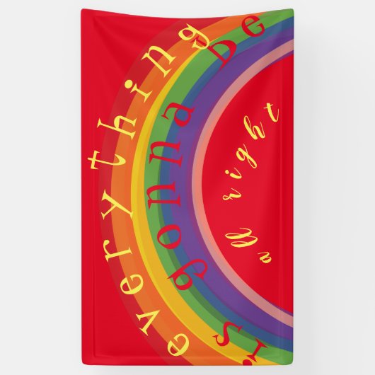 Bannière arc-en-ciel "Your Text" (Vertical)