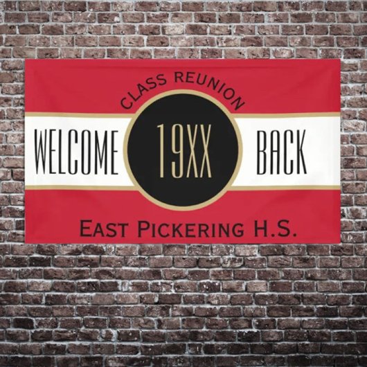 Bannière arrière de bienvenue de réunion de classe