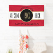 Bannière arrière de bienvenue de réunion de classe (En situation)