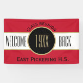 Bannière arrière de bienvenue de réunion de classe (Horizontal)