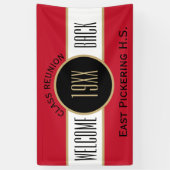 Bannière arrière de bienvenue de réunion de classe (Vertical)