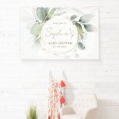 Bannière arrière-plan du Baby shower Eucalyptus (Insitu)