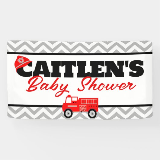 Bannière arrière-plan du Firetruck et Chevron Part (Horizontal)