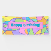 Bannière artistique Abstraite colorée d'anniversai (Horizontal)