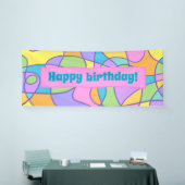 Bannière artistique Abstraite colorée d'anniversai (Salon professionnel)