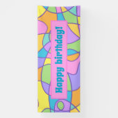 Bannière artistique Abstraite colorée d'anniversai (Verticale)