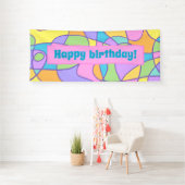 Bannière artistique Abstraite colorée d'anniversai (Insitu)