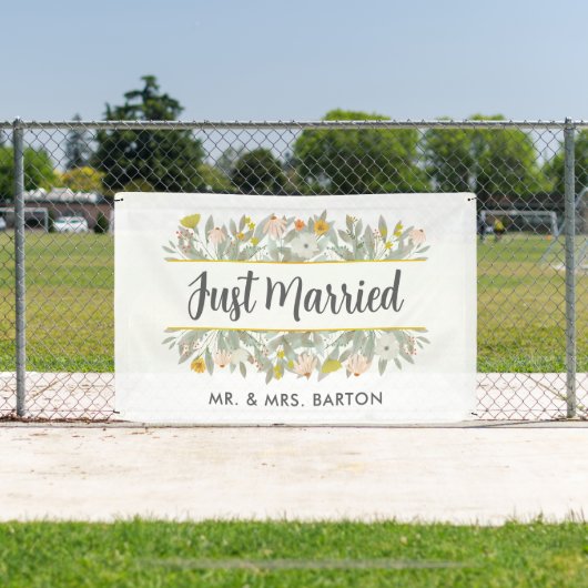 Bannière auto mariée en fleurs (Insitu)