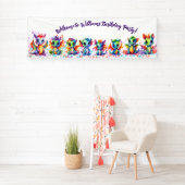 Bannière Baby Dragon fête d'anniversaire (En situation)