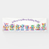Bannière Baby Dragon fête d'anniversaire (Horizontal)