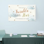 Bannière Baby shower bleu Little Star Twinkle (Salon professionnel)
