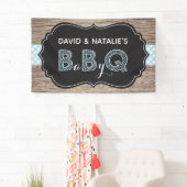 Bannière Baby shower BQ BBQ Bébé bleu (En situation)