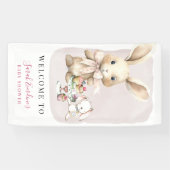 Bannière Baby shower Bunny Aquarelle (Horizontal)