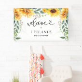 Bannière Baby shower couleur Tournesol (En situation)