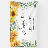 Bannière Baby shower couleur Tournesol (Vertical)