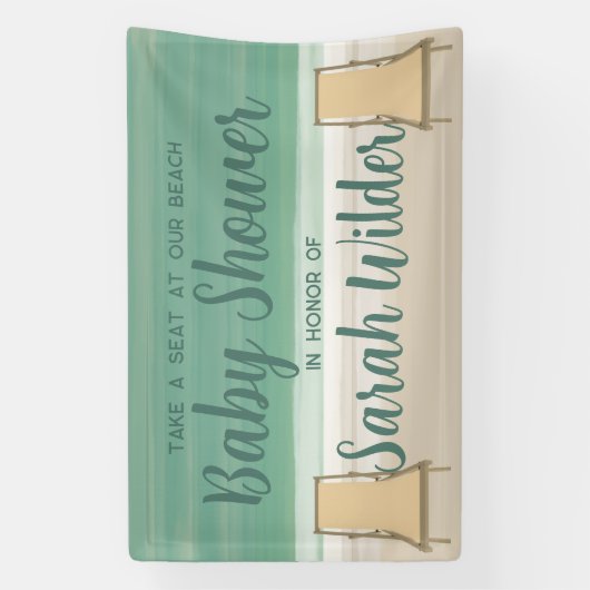 Bannière Baby shower de plage (Verticale)