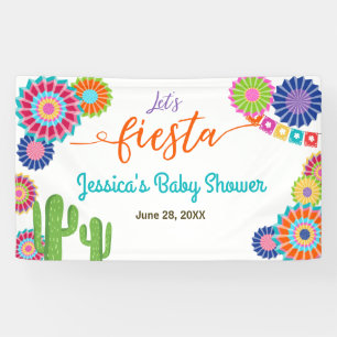 Bannière Baby shower Fiesta Cactus mexicain