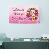 Bannière Baby shower fille, Bannière fille rose (Salon professionnel)