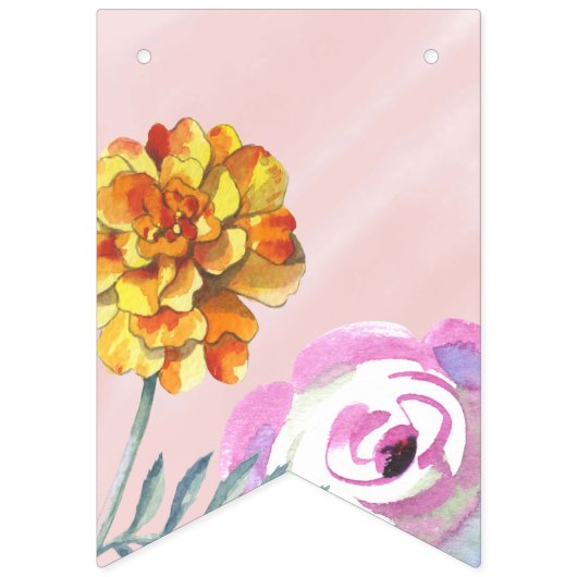 Bannière Baby shower fleur sauvage (Deuxième drapeau)