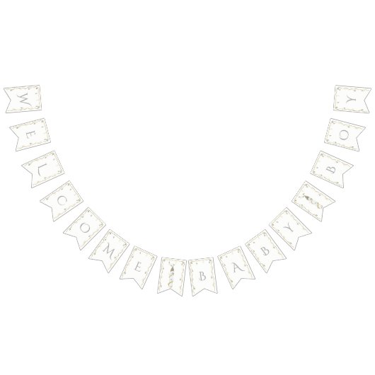 Bannière baby shower Gold/Silver Castle Swallowtai (Tout)