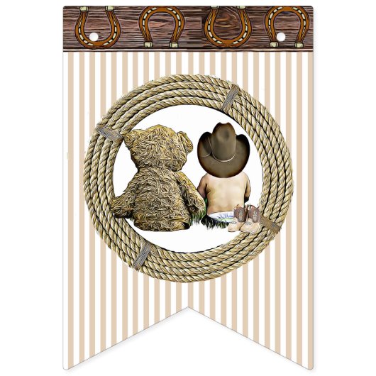 Bannière Baby shower Lil Cowboy (Deuxième drapeau)