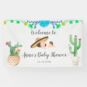 Bannière Baby shower Muchacho bébé mexicain