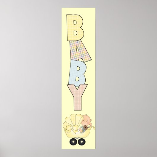 Bannière baby shower Party ou affiche de porte (Devant)