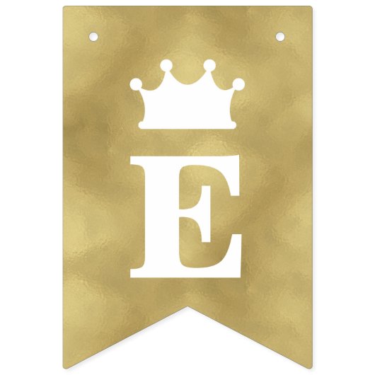 Bannière Baby shower Princesse, Rose, Or Faux (Deuxième drapeau)