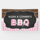 Bannière Baby shower Q bébé - rose (Horizontal)