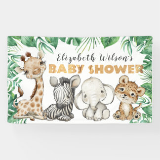 Bannière Baby shower Safari Jungle