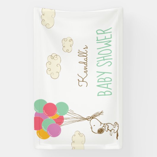 Bannière Baby shower Snoopy et Ballons (Verticale)