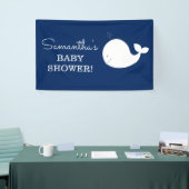 Bannière baleine blanche et marine | DEUX LIGNES D (Salon professionnel)