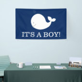 Bannière baleine blanche et marine | UNE LIGNE DE  (Salon professionnel)