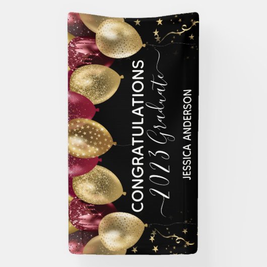 Bannière Ballons Red Gold (Verticale)