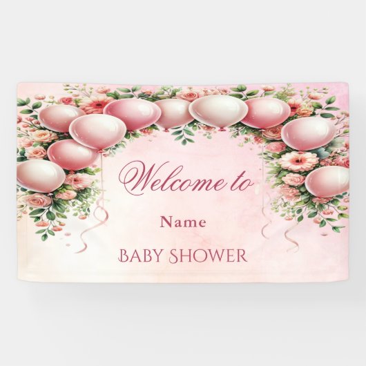 Bannière Ballons roses (Horizontal)