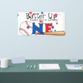 Bannière Batte Up Baseball First Birthday (Salon professionnel)