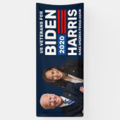 Bannière Biden Harris 2020 du soutien aux vétérans (Vertical)