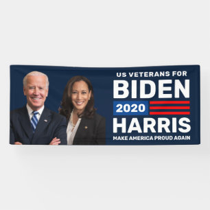 Bannière Biden Harris 2020 du soutien aux vétérans