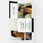 Bannière Black 3 Photo Graduation (Vertical)