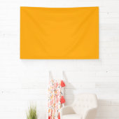 Bannière blanche 4'x6' avec Arrière - plan couleur (Insitu)