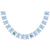 Bannière blanche bleue d'anniversaire de rayure de (Tout)