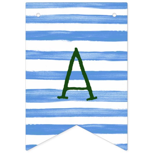 Bannière blanche bleue d'anniversaire de rayure de (Deuxième drapeau)