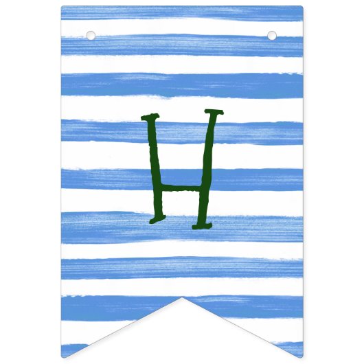 Bannière blanche bleue d'anniversaire de rayure de (Premier drapeau)