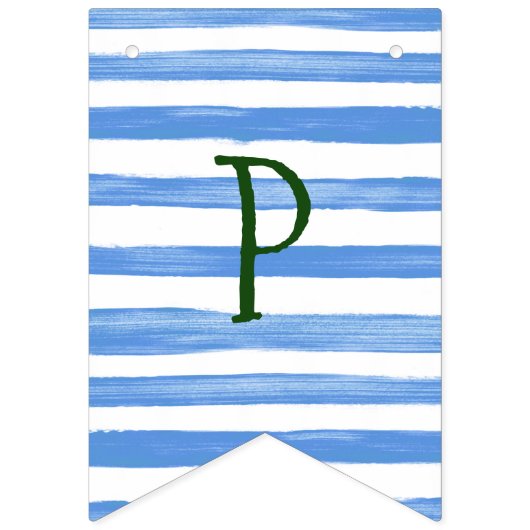 Bannière blanche bleue d'anniversaire de rayure de (Troisième drapeau)