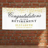 Bannière blanche Parties scintillant or de la part